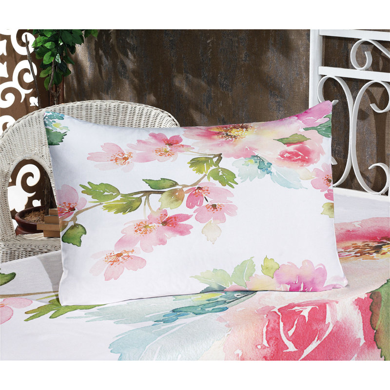 Multicolore ensemble de draps et taies décoratives à motif floral Ambesonne