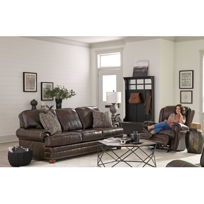  Chiqueta 2 Piece Genuine Leather Living Room Set
