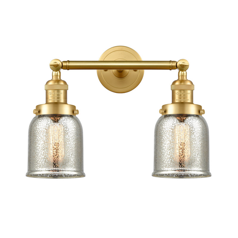 ClipperCove 2 - Light Dimmable Vanity Light, 6 Watt Vinage LED Bulb, Silver Mercury, Satin Gold