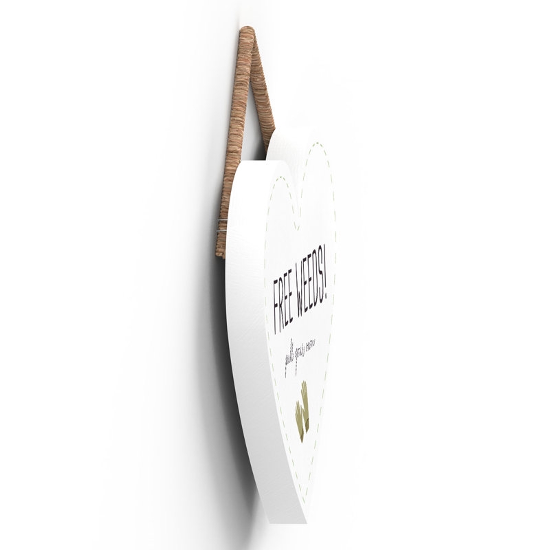 Garden Free Weeds Signs and Plaques