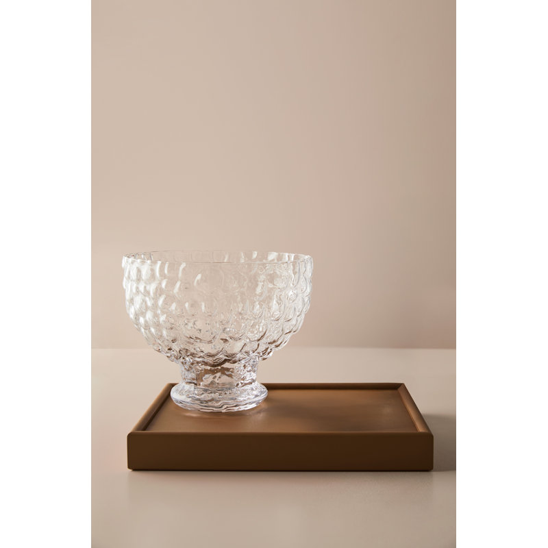 Moss Crystal Glass Serving Bowl