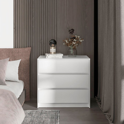 Commode blanche à 3 tiroirs