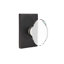 Emtek Passage Knobset w/ Rectangular Rosette and Hampton Glass Knob