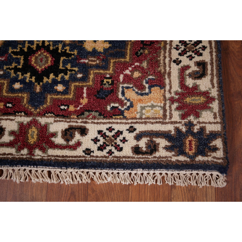 Tapis de couloir bleu Kazak