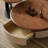 Brown Solid Wood Round Coffee Table Sets-673932636