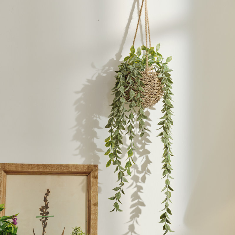 27.6'' Faux Topiary in Wicker/Rattan Basket