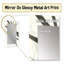 Minimaliste noir et blanc VII - formes abstraites miroir mural, grand miroir noir, art imprimé en métal-1328270613