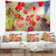 Tapisserie en fleurs rouge floral magnifique-28487309