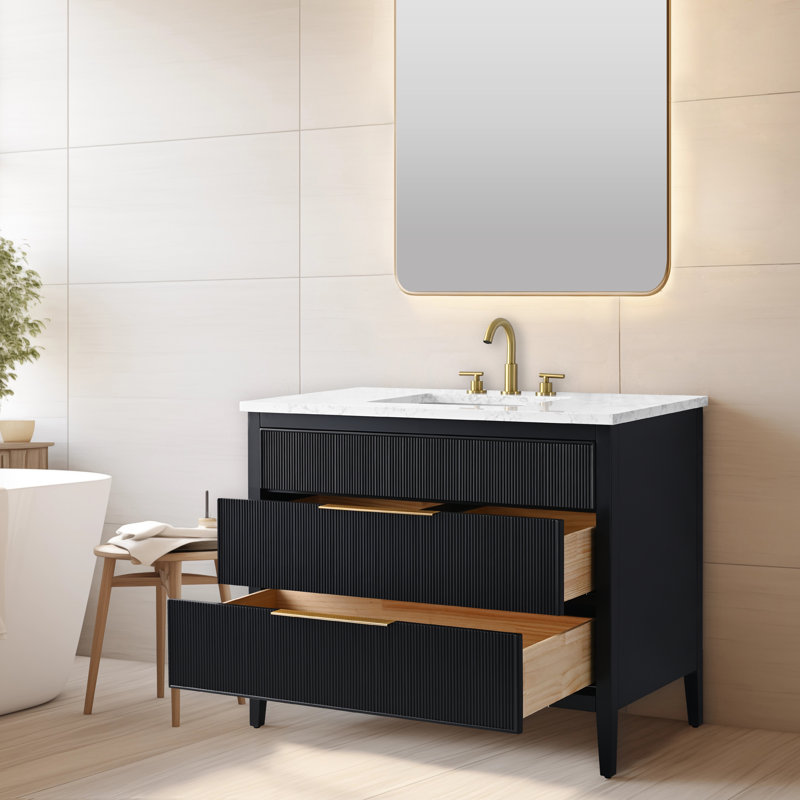 Emma 42" W Single Vanity, Black