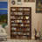 8 Tier Tall Display Cabinet, Media Storage Cabinet with Adjustable Shelves, Free Standing DVD Organizer Shelf, Floor Multimedia Storage Manga Bookshelf for Living Room & Home Office (Brown)-416944523-416944252