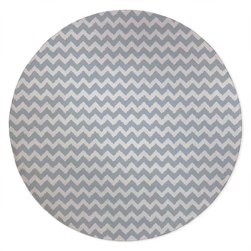 Chevy Tribal Non-Slip Outdoor Rug, Round 5'