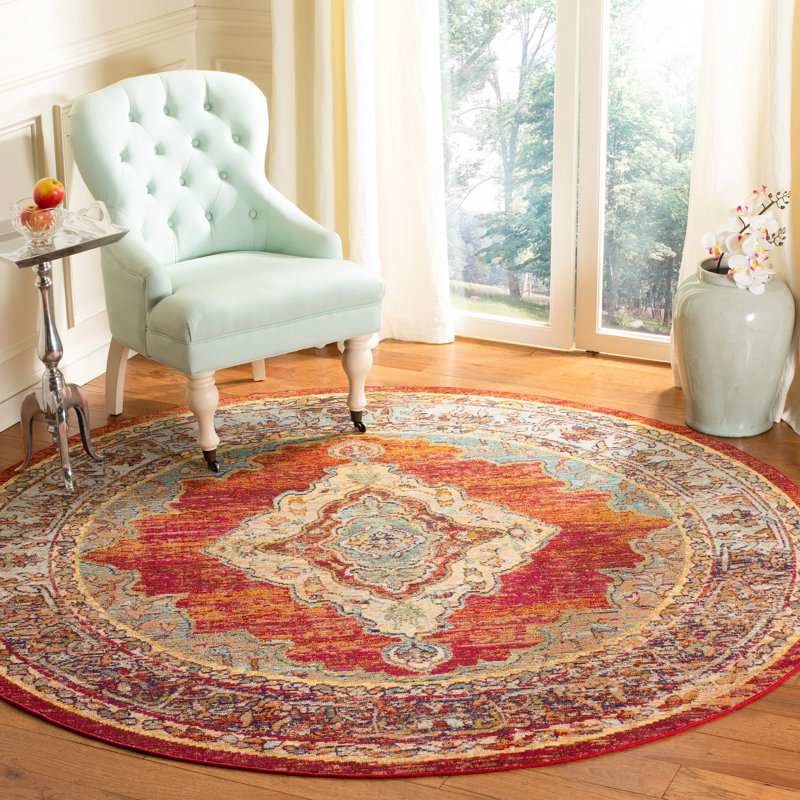 Donnella Performance Oriental Rug, Round 7'