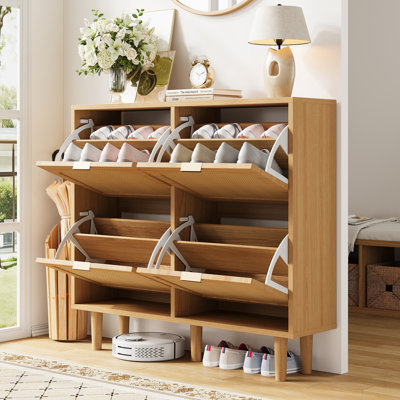 16 Pair Shoe Storage Cabinet