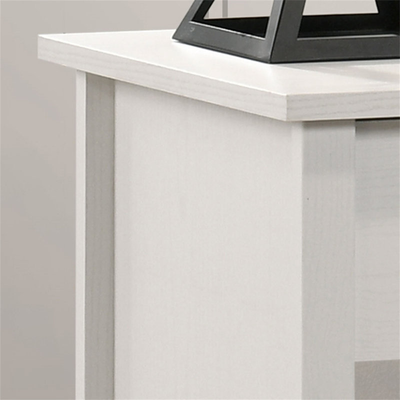 Celeste 20"W White 1-Drawer Nightstand Bedside Table, White