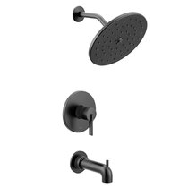 Industrial Black Matte Concealed Black Shower Set