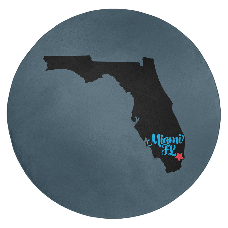 Tapis en polyester de couleur sports de la miami