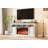 66 Inches Fireplace TV Stand for TV-Up to 70", Farmhouse Entertainment Center, Media Console Table for Living Room-41082768