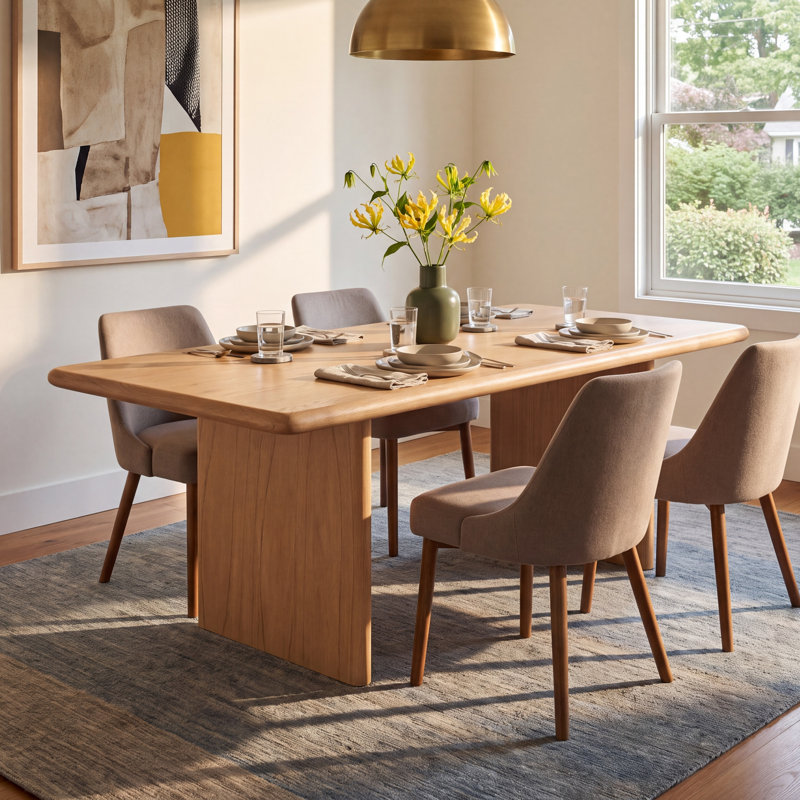 Soleil 74" Dining Table, Oak