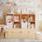 Bookshelf, Wood Bookcase With 3 Tier Shelves, 12 Cube Storage Organizer With Doors For Bedroom, Living Room, 47.8" W X 39.1" H-341605206