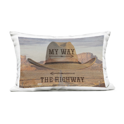 Stupell Industries Two Choices Funny Cowboy Outdoor Printed Pillow Design By Marcus Prime In Tan