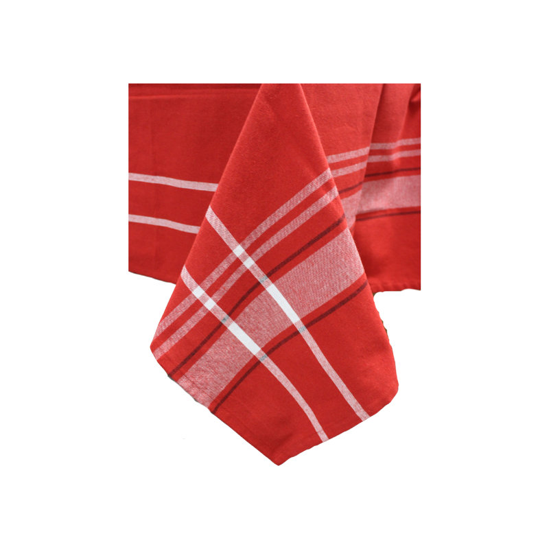 Nappe de couleur unie en mélange de coton, Rouge, 90 po x 60 po