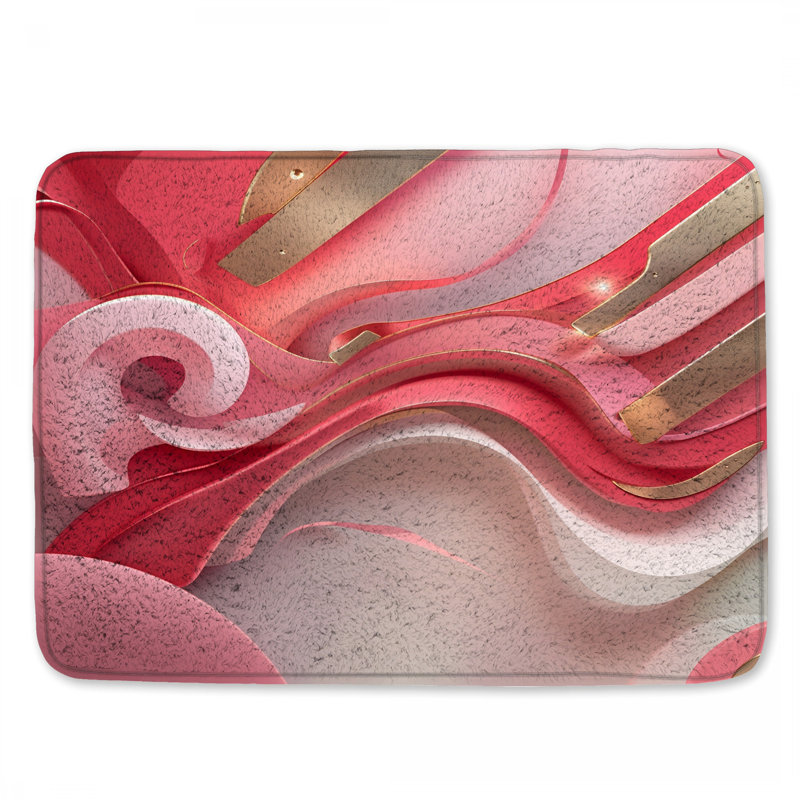 Tapis de bain rose, 24in W x 17in L