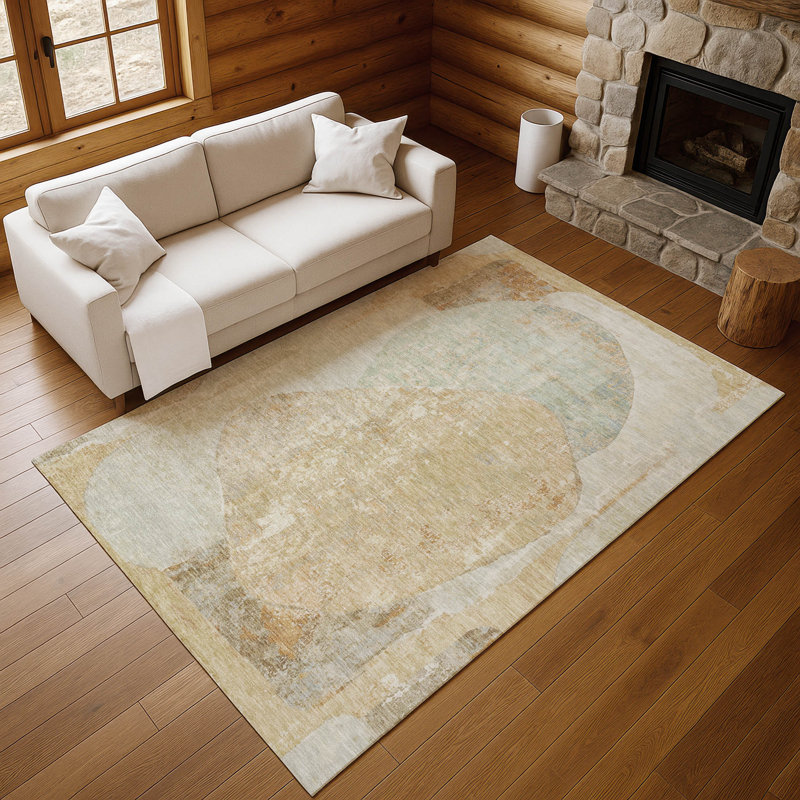 Premium Machine Washable Marasco AMF1635 Modern Rug, Rectangle 9' x 12'