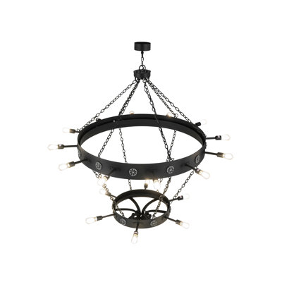 Lustre à niveaux 18 lumières unique Heil