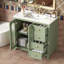 Meuble-lavabo de 36 pouces avec deux portes à fermeture douce, des tablettes réglables et trois tiroirs-994868680