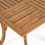 Élégante table de salle à manger carrée d'extérieur en bois d'acacia avec finition en teck pour le patio et la cour