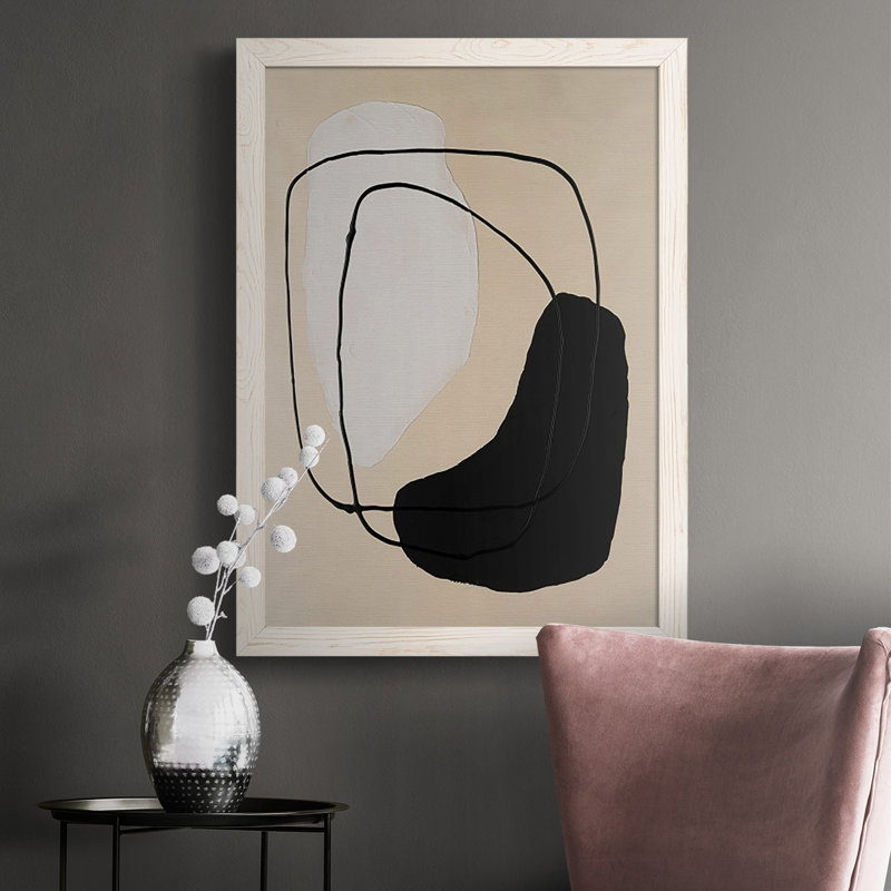 Dezariyah Avant Mod I - reproduction de cadre photo, Toile encadrée noire, H 43,5 po x l 31,5 po, Blanc