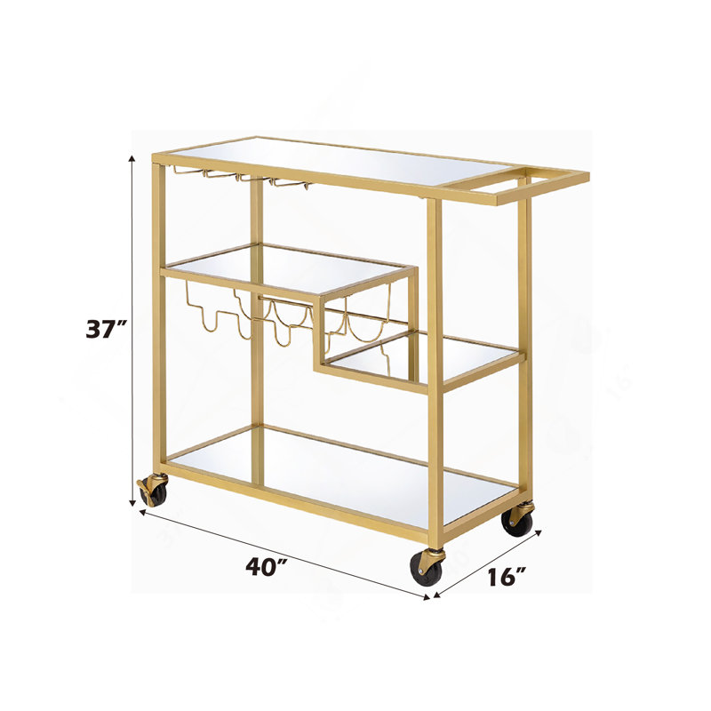 Mirrored Serving Cart