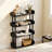 2 PCS 4-Tier Bookshelf with Anti-Tipping Kit Industrial Storage Unit for Living Room Rustic Brown-772047751-772047748-772047771