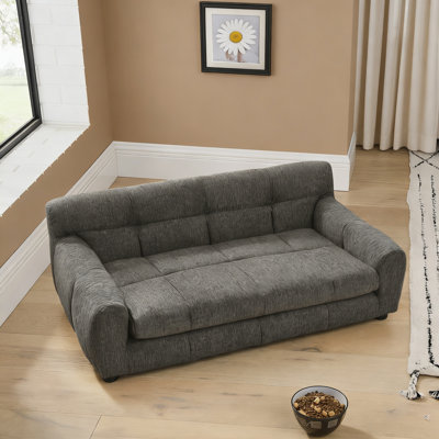 Modern Pet Loveseat With Backrest And Armrests For Small To Medium Dogs