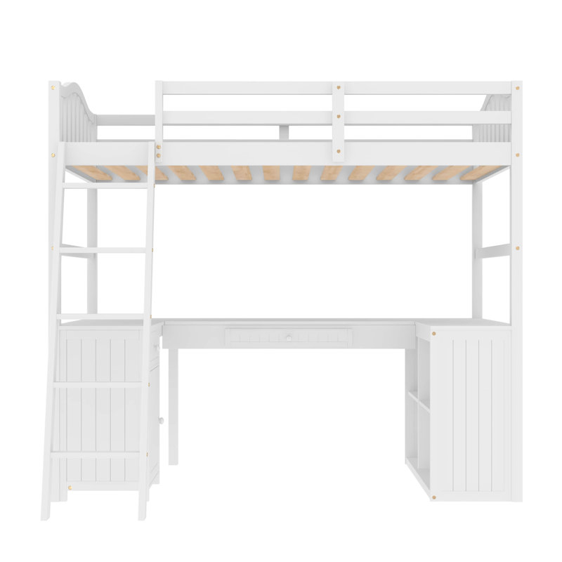Ervene Loft Twin Size Bed With Drawers