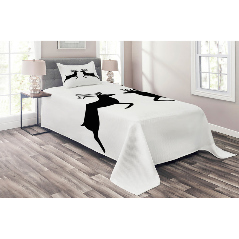 Rustic Polyester Coverlet, Twin Bedspread + 1 Sham