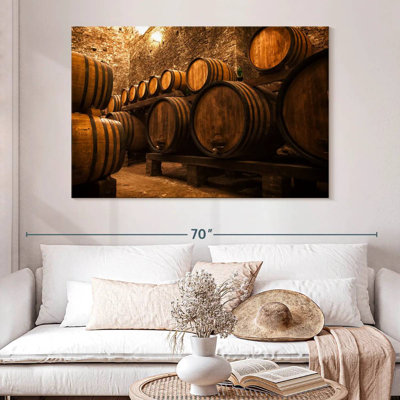 Lilie Cellar With Wine Barrels