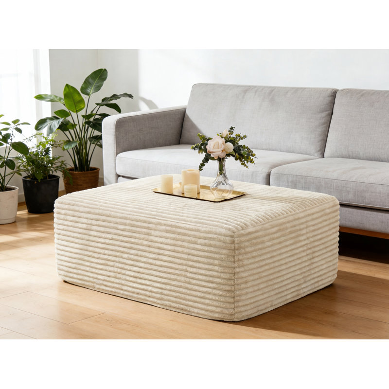 Repose-pieds modulaire simple pour canapé modulaire 27,6 po, Beige