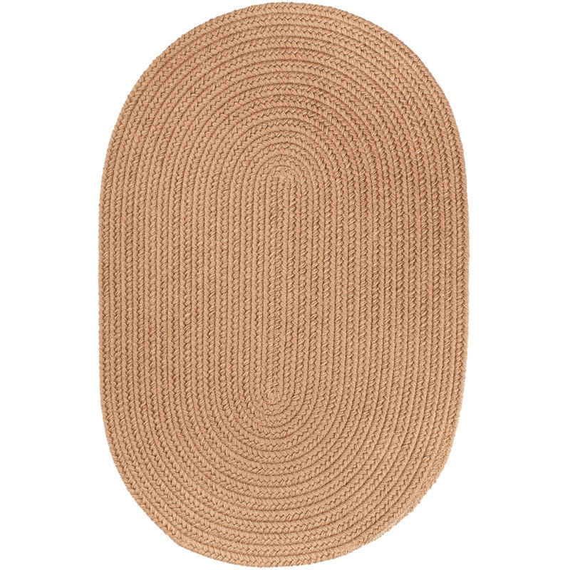 Tapis chameau tressé à la main Smyth, Ovale 2 pi x 3 pi