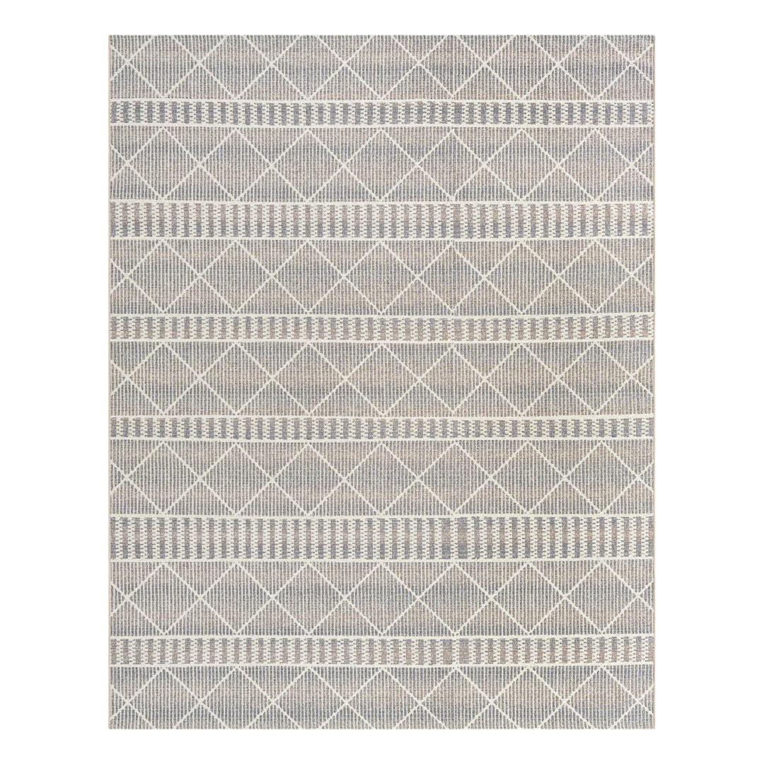 Azed Washable Striped Indoor / Outdoor Rug Foundry Select Rug 
