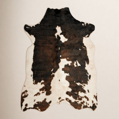 Epic Beige Brown Faux Cowhide Rug