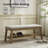 44.4"W Modern Upholstered Wooden Storage Bench with Lower Shelf-1589570107