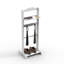 Support à vêtements portable Accent, porte-vêtements avec organisateur de rangement, finition blanche-2052126981