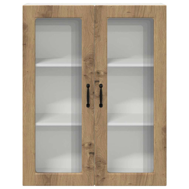 Vidaxl Kitchen Wall Cabinet With Shelf Concrete Grey 80 X 31 X 100 Cm, Artisan Oak, 100cm H x 80cm W x 31cm D