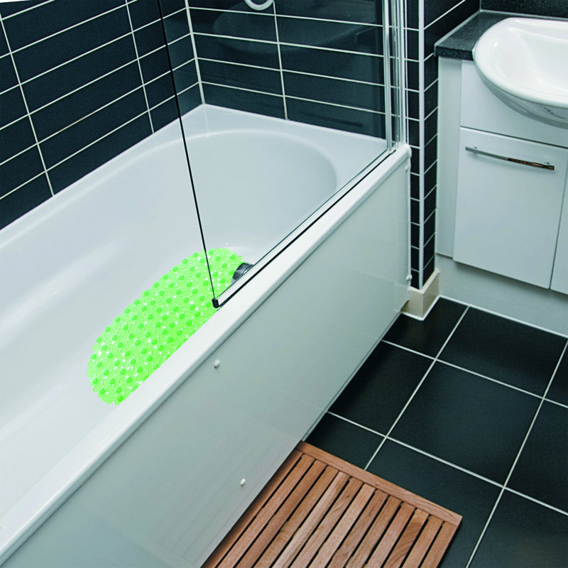 Tapis de douche en velours Falkirk, Vert
