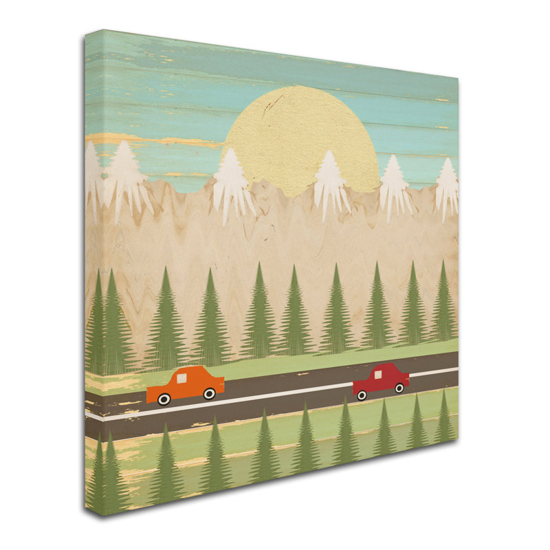 «The Highway», art sur toile, H 18 po x l 18 po