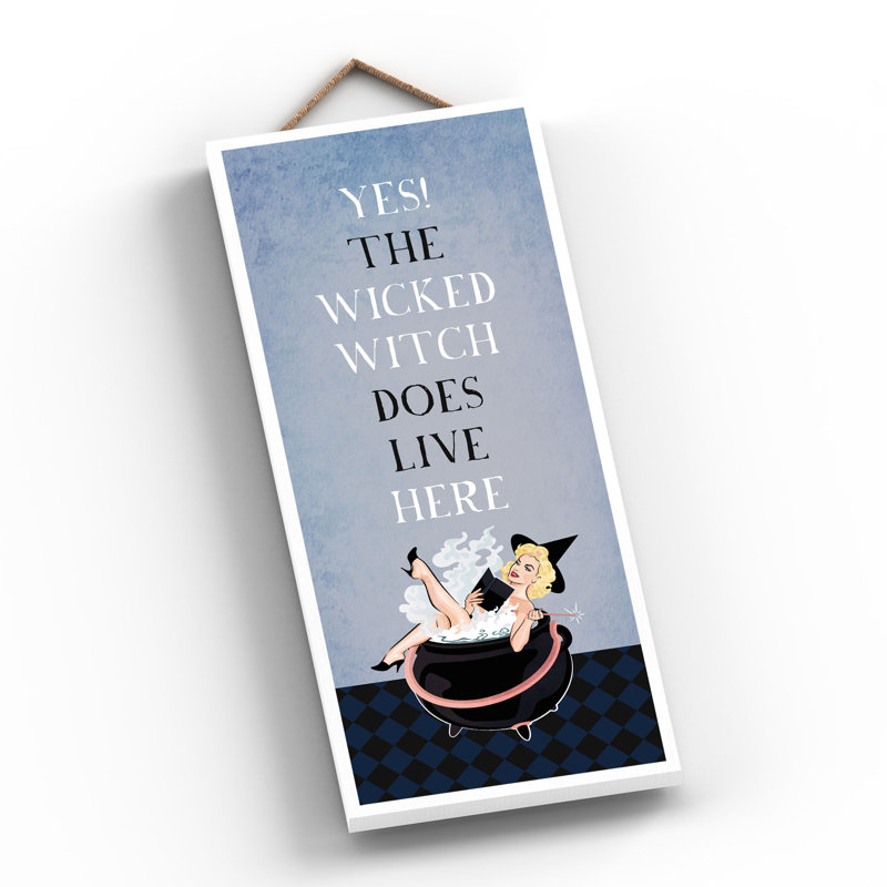 Wicked Witch Humour Wooden Plaque Vivid Squid Wholesale Wall Decor