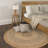 Gilbrae Beige/Gray Striped Modern Farmhouse Handmade Hand Braided Jute/Sisal Indoor Area Rug-287550767