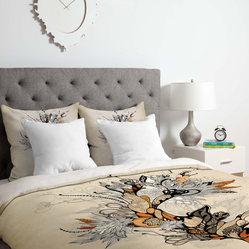 Iveta Abolina Polyester Floral Duvet Cover, Twin/Twin XL Duvet Cover + 1 Standard Sham