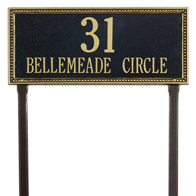 Egg and Dart 2-Line Lawn Address Sign